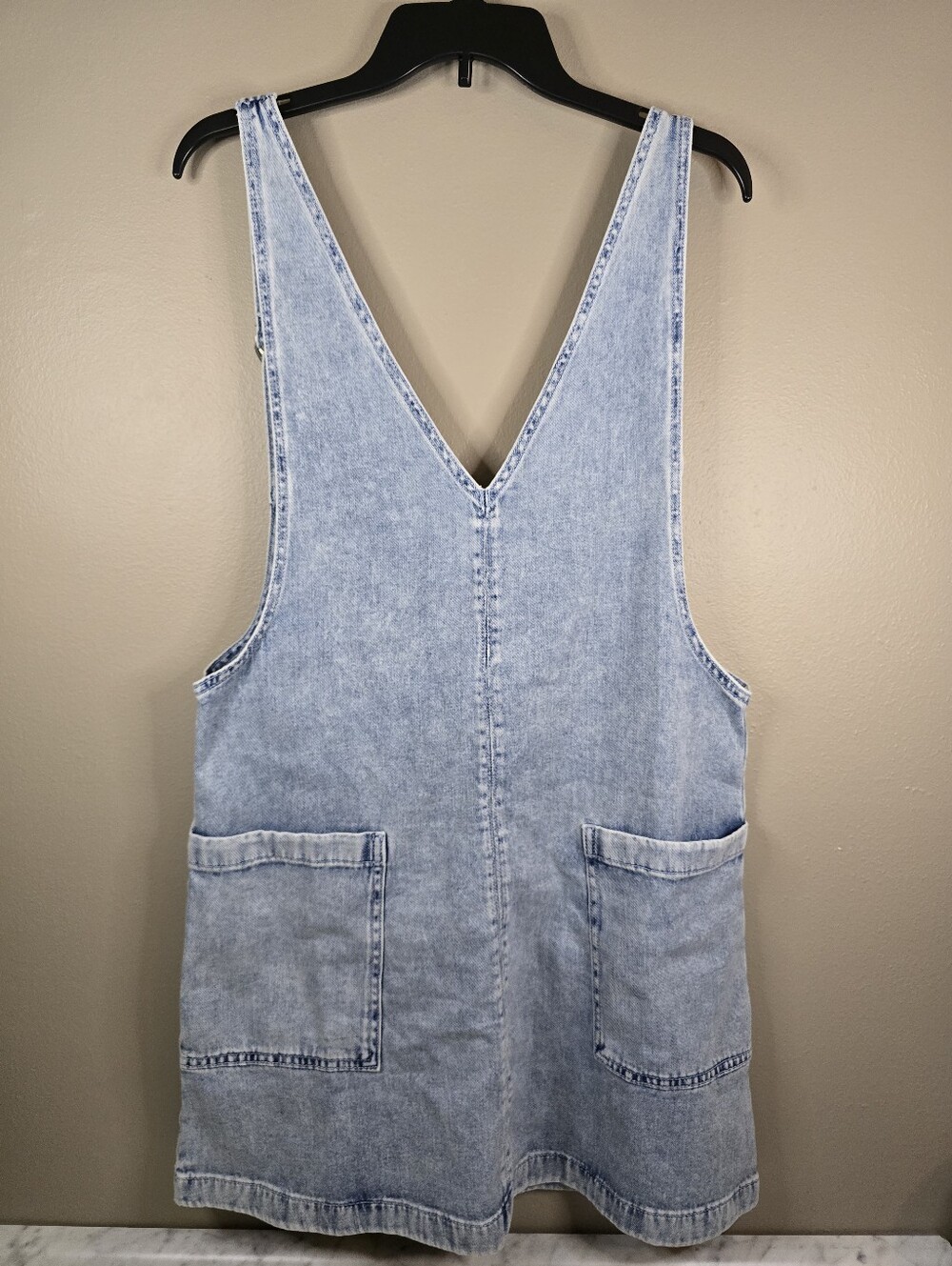 Aerie Women’s Overall Dress Skirt Skirtall Denim Size Medium Bibs Pockets Romper